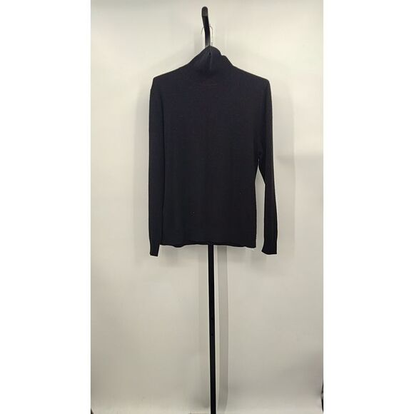 Quince Sweaters - Quince Men Mongolian Cashmere Turtleneck Sweater Black Sleeved Top L